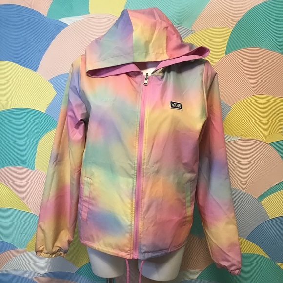 Vans Jackets & Blazers - Vans multicolored women’s reversible rain jacket sz small